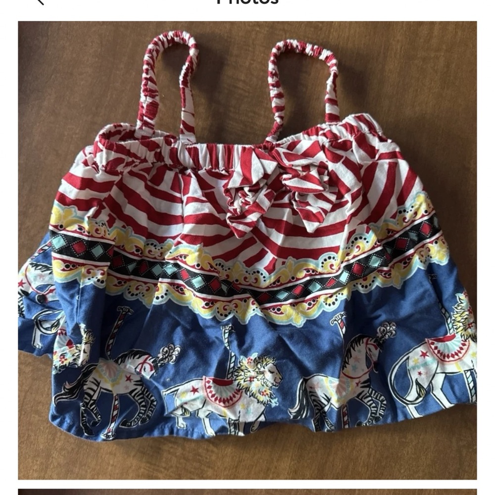 Genuine Kids by Oshkosh carousel print tank top 2T